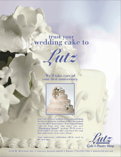 Bakery Full Page Ad Design - Wedding Cake Business