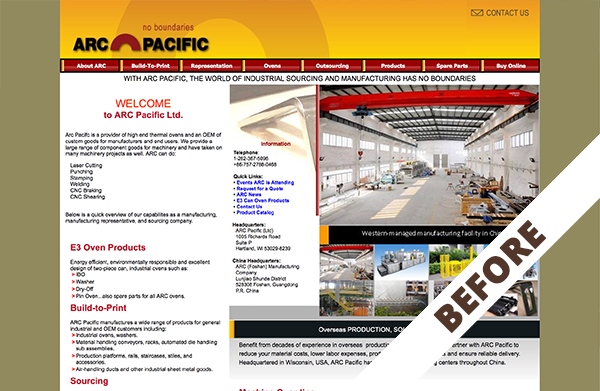 Manufacturing Sourcing Website Design - Interior Page